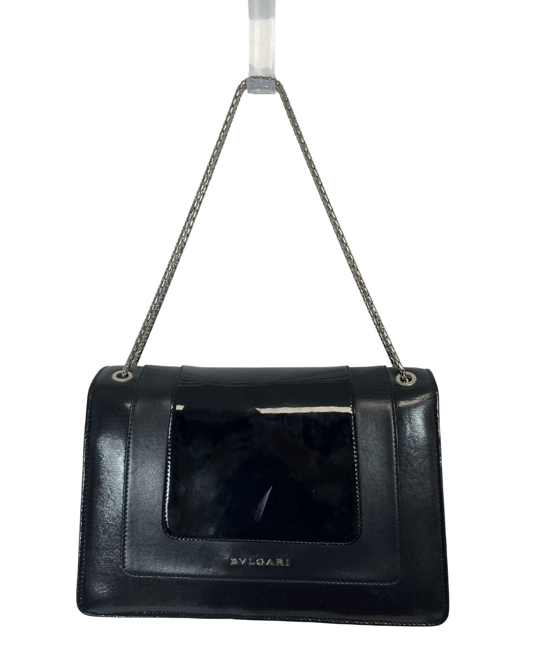 BULGARI Black Leather Serpenti Forever Shoulder Bag