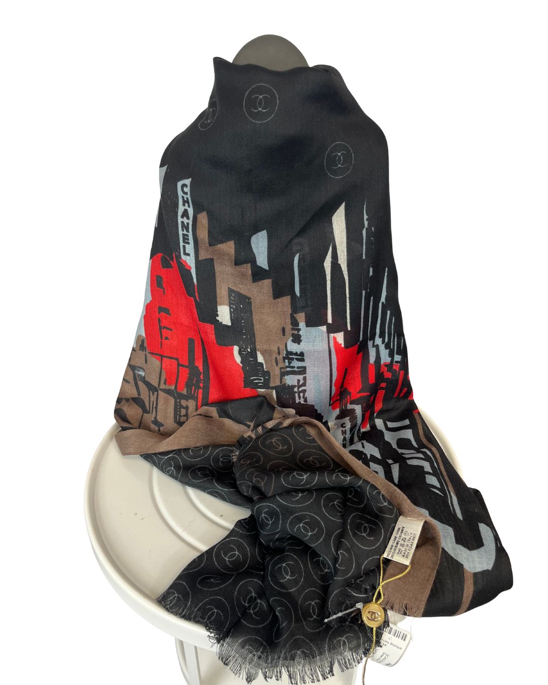 CHANEL Cityscape Scarf/Shawl