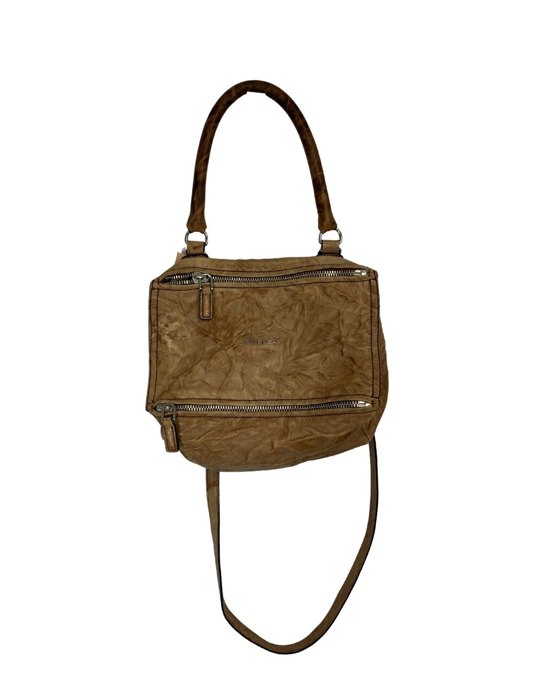 GIVENCHY Pandora Brown Leather Shoulder Bag