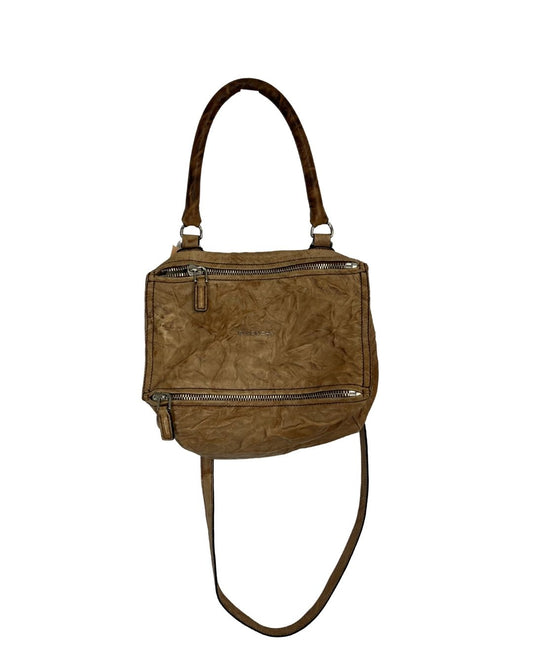 GIVENCHY Pandora Brown Leather Shoulder Bag