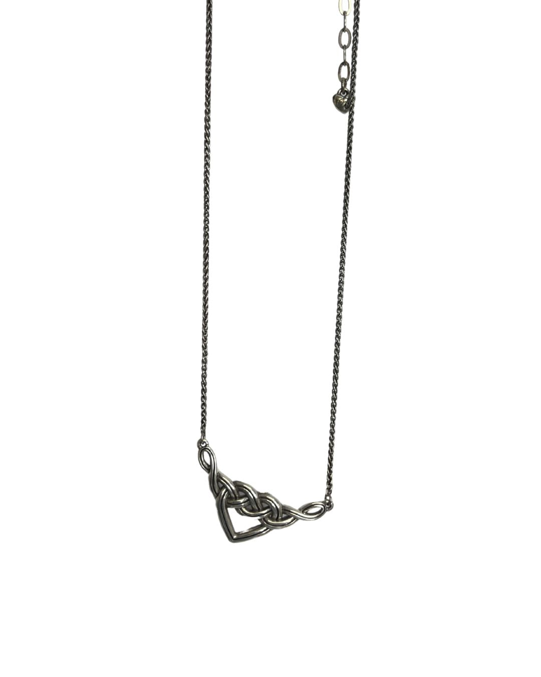 BRIGHTON Silver Plated Interlok V Heart Necklace