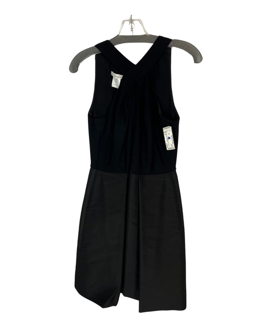OSCAR DE LA RENTA Black Cross Neck Dress (Size 8)