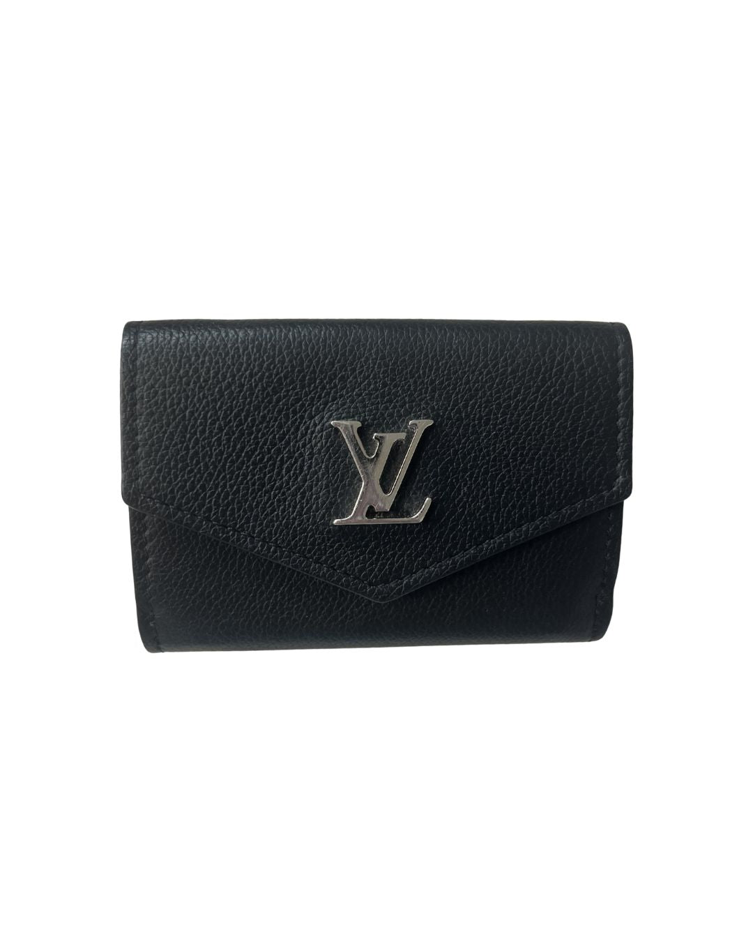 LOUIS VUITTON Lockmini Black Leather Wallet