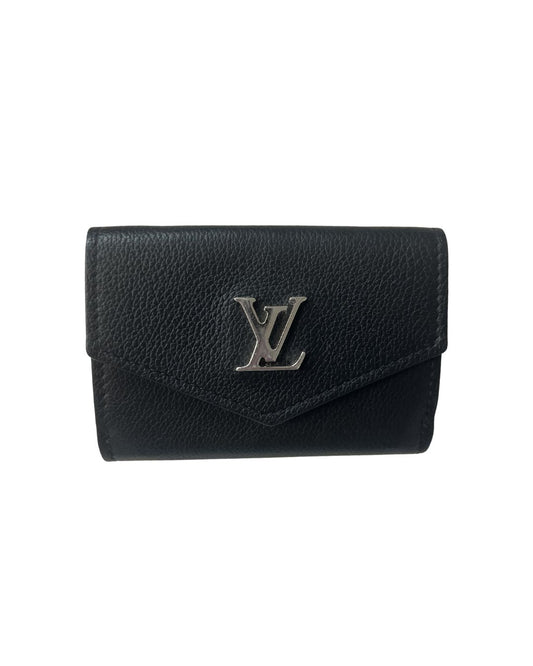 LOUIS VUITTON Lockmini Black Leather Wallet