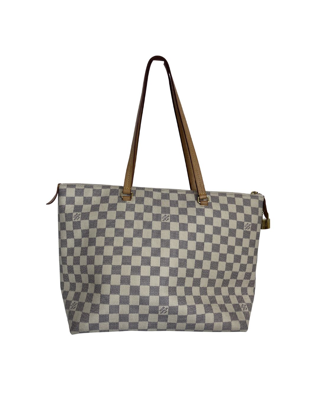 LOUIS VUITTON Damier Azur Iena MM Tan Tote Bag