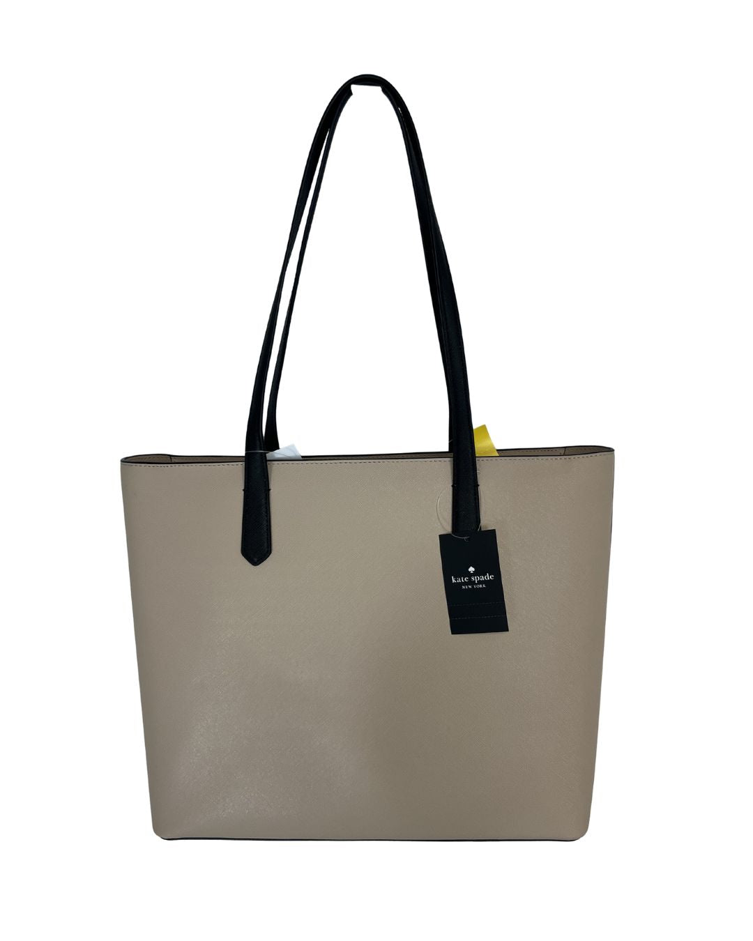 KATE SPADE Staci Colorblock Beige Leather Tote Bag