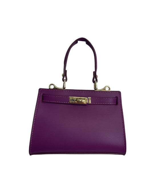 VERA PELLE Purple Leather Handbag