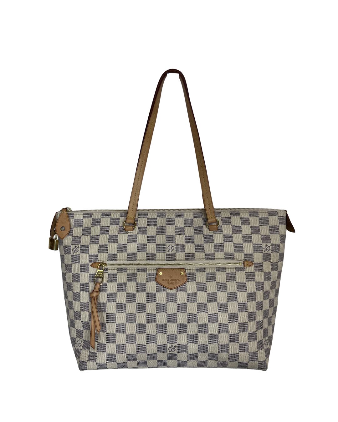 LOUIS VUITTON Damier Azur Iena MM Tan Tote Bag