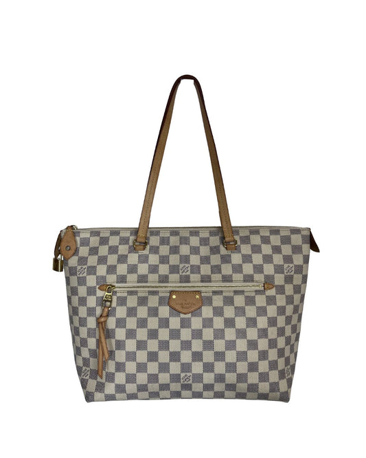 LOUIS VUITTON Damier Azur Iena MM Tan Tote Bag