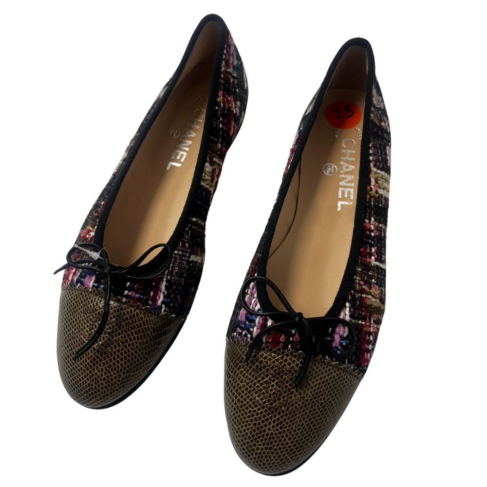 CHANEL 7.5 Red Suede Shoes