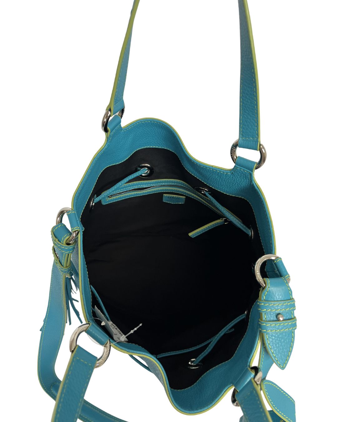 LANCEL Premier Flirt Teal Bucket Bag