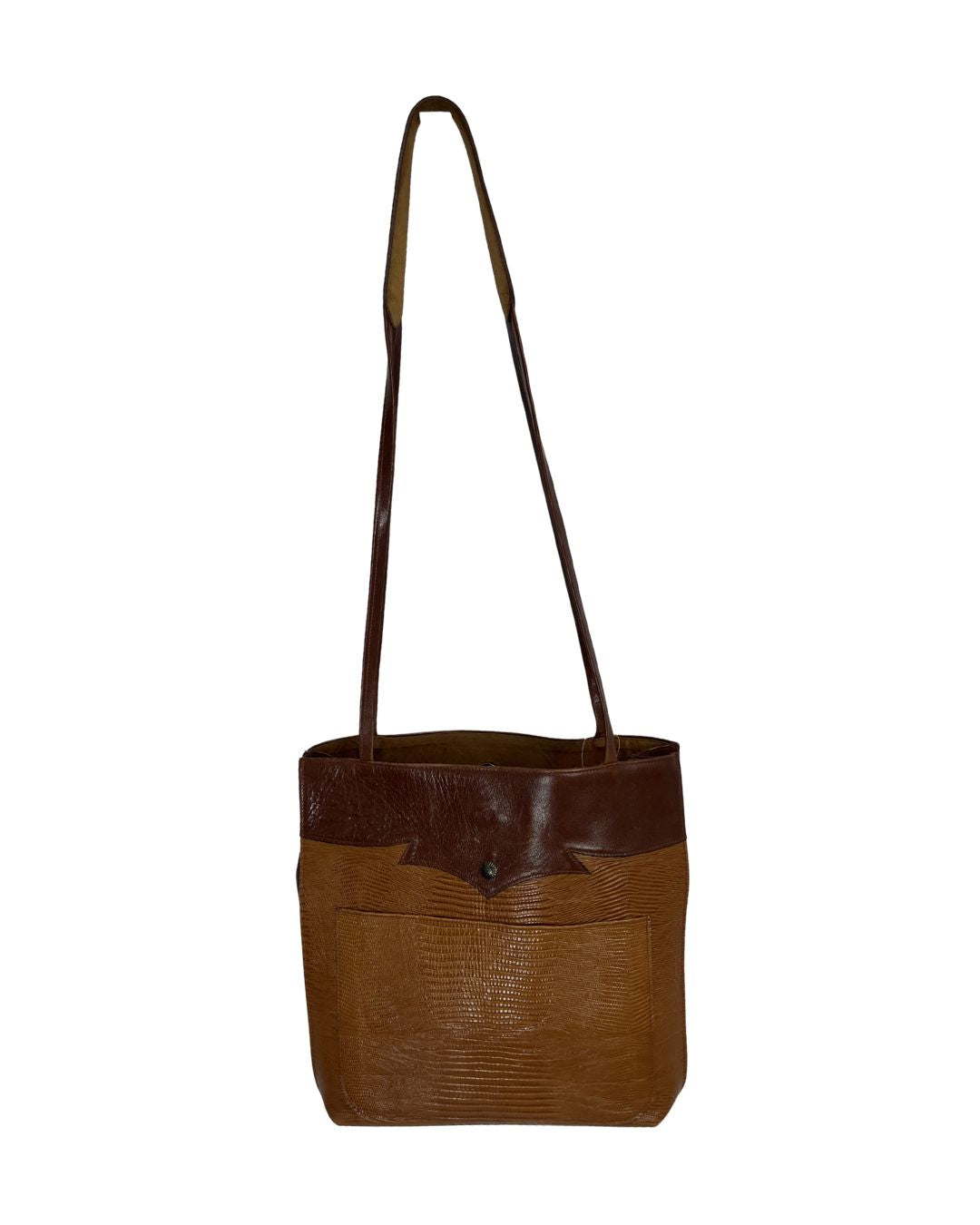 CONRAD Vintage Brown Leather Western Crossbody Purse