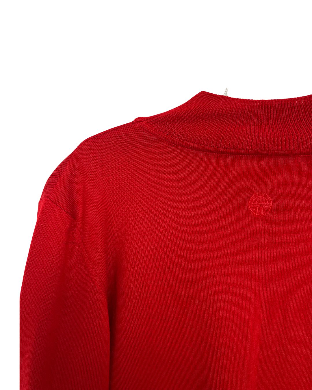 LOUIS FERAUD Deep Red High-Neck Sweater (Size 8)