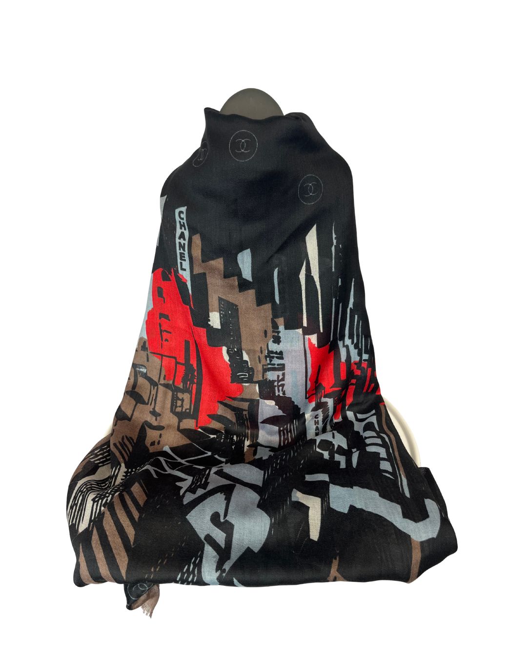 CHANEL Cityscape Scarf/Shawl