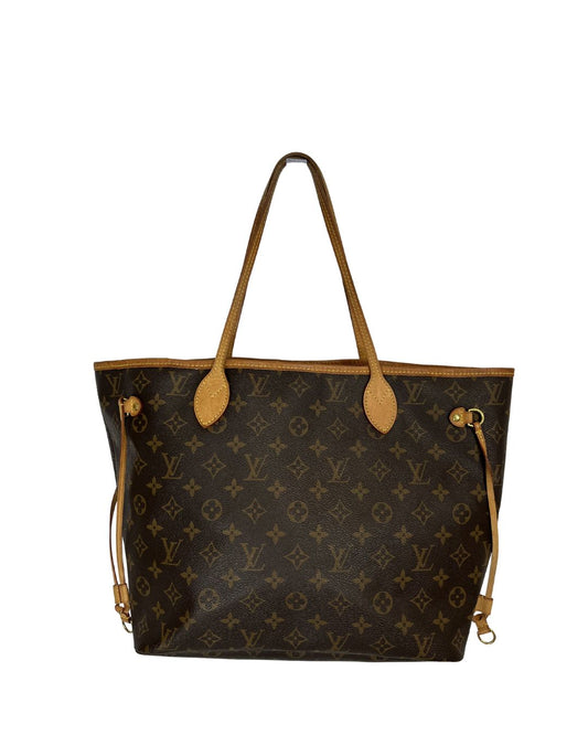 LOUIS VUITTON Brown MM Neverfull Tote Bag