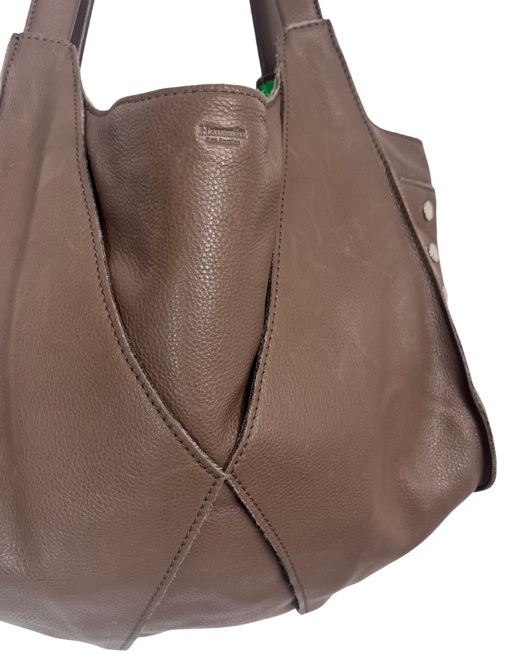 HAMMITT Taupe Leather Hobo Shoulder Bag