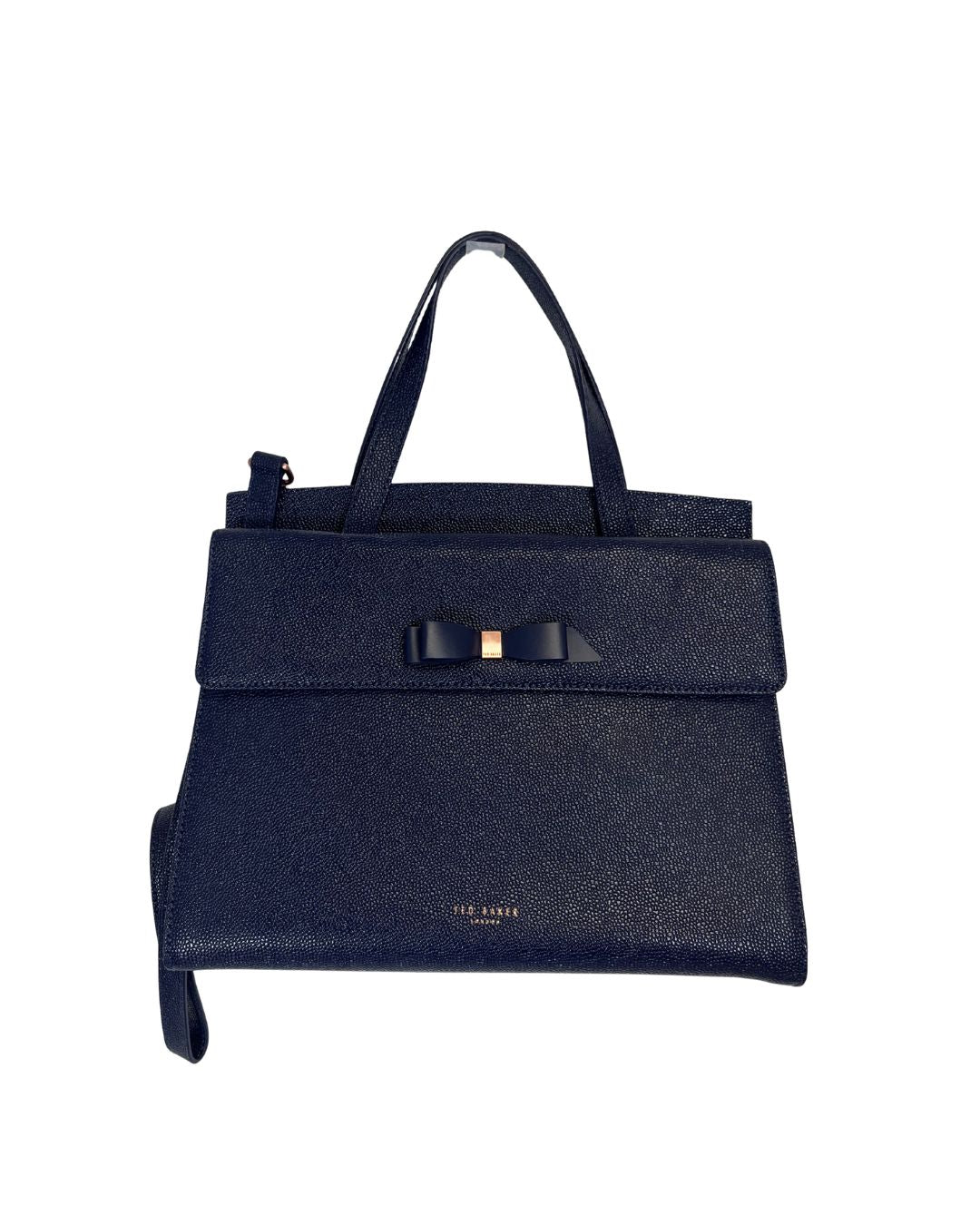 TED BAKER Aarilli Bow Blue Leather Handbag