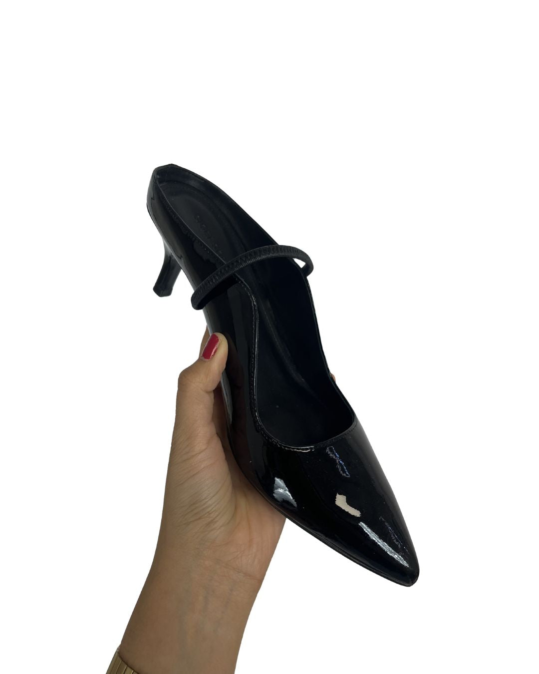 SIGERSON MORRISON Black Leather Heels (Size 6)