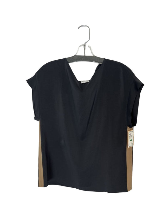 BRUNELLO CUCINELLI Black Silk Top (Size M)