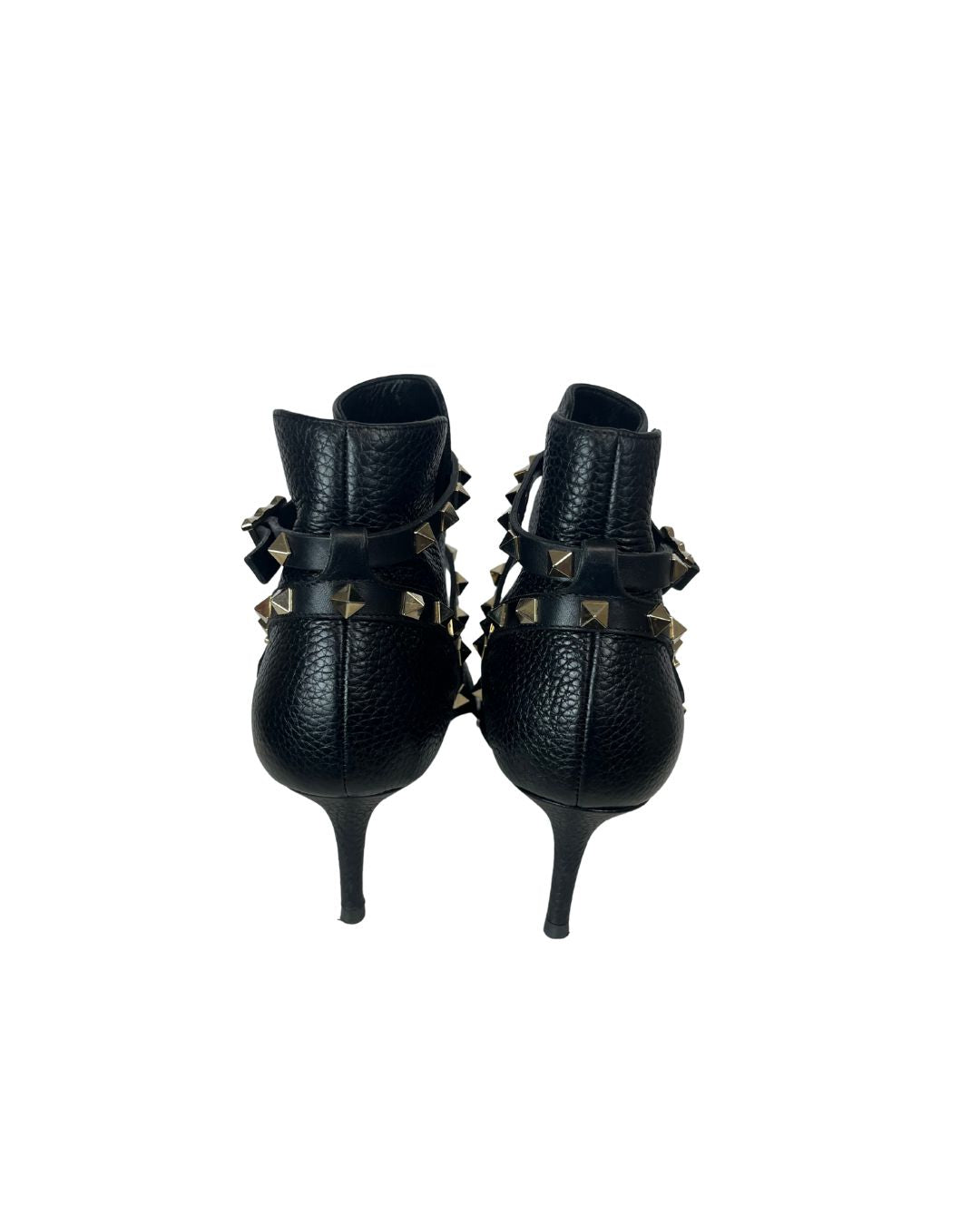 VALENTINO Black Rock Stud Ankle Boots